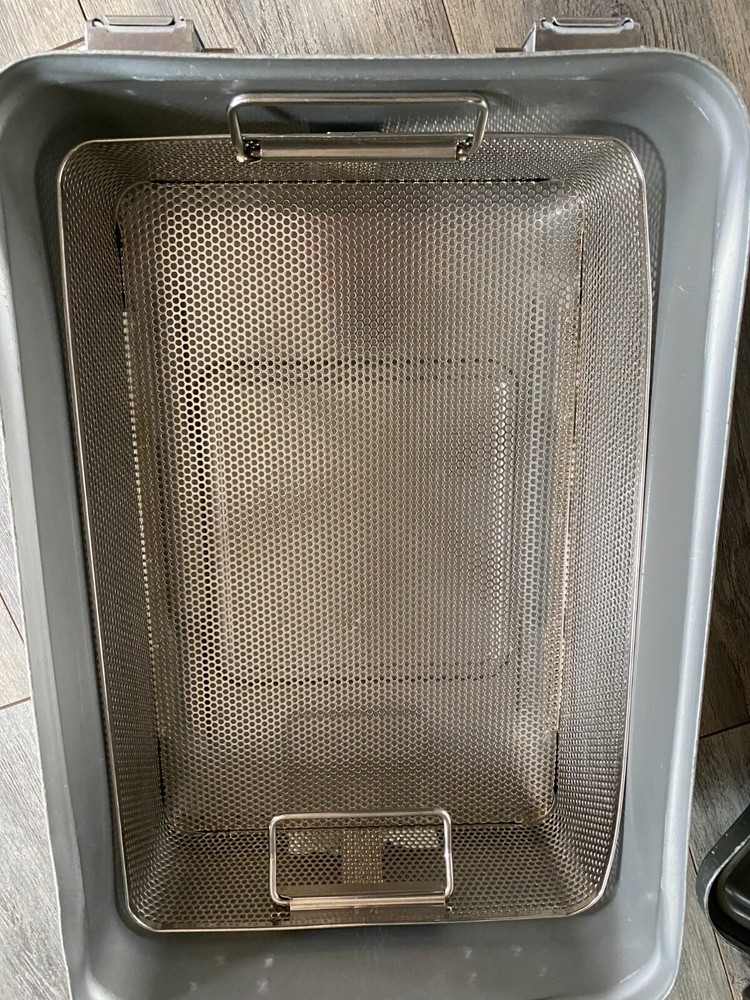 V. Mueller Genesis Sterilization Case / Tray (17.5" x 12" x 7") Includes Basket