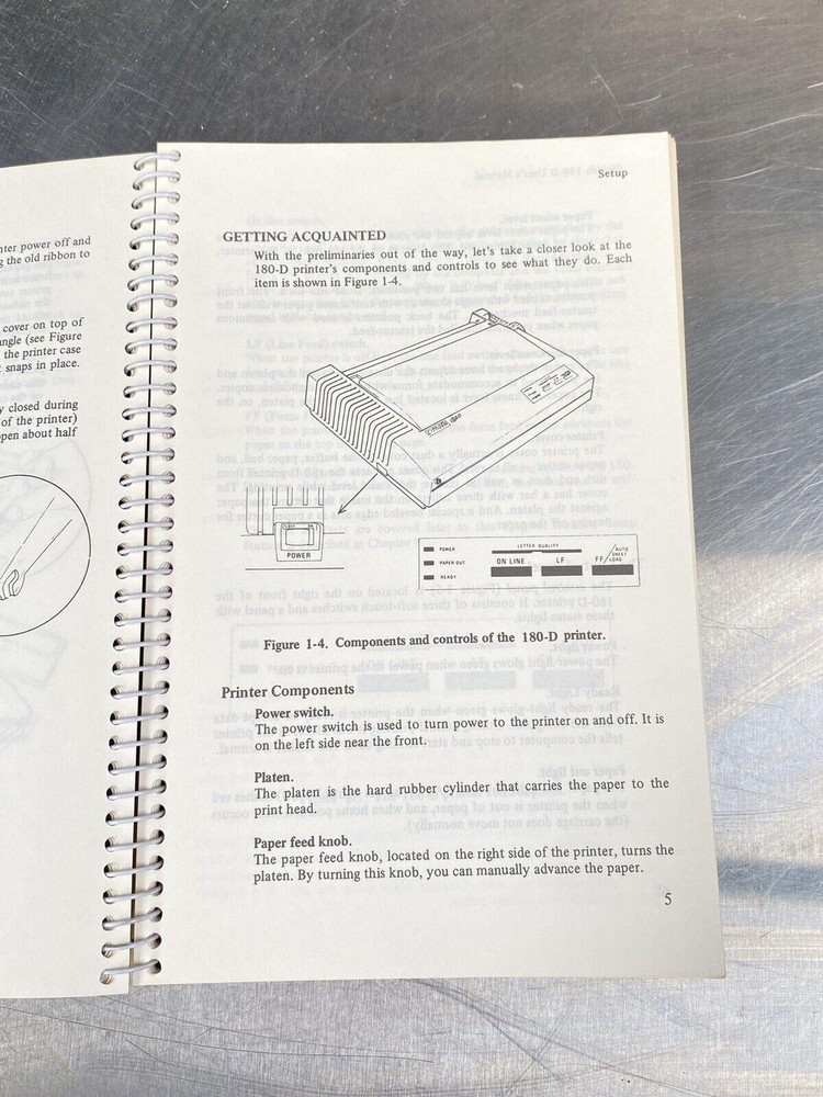 Citizen 180-D Printer - Manual / Users Guide / Instructions Book