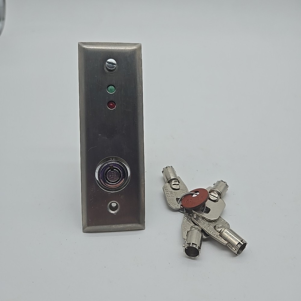 Key Switch Lock On/Off Exit Door Release SPST for Access Control with 4 Keys