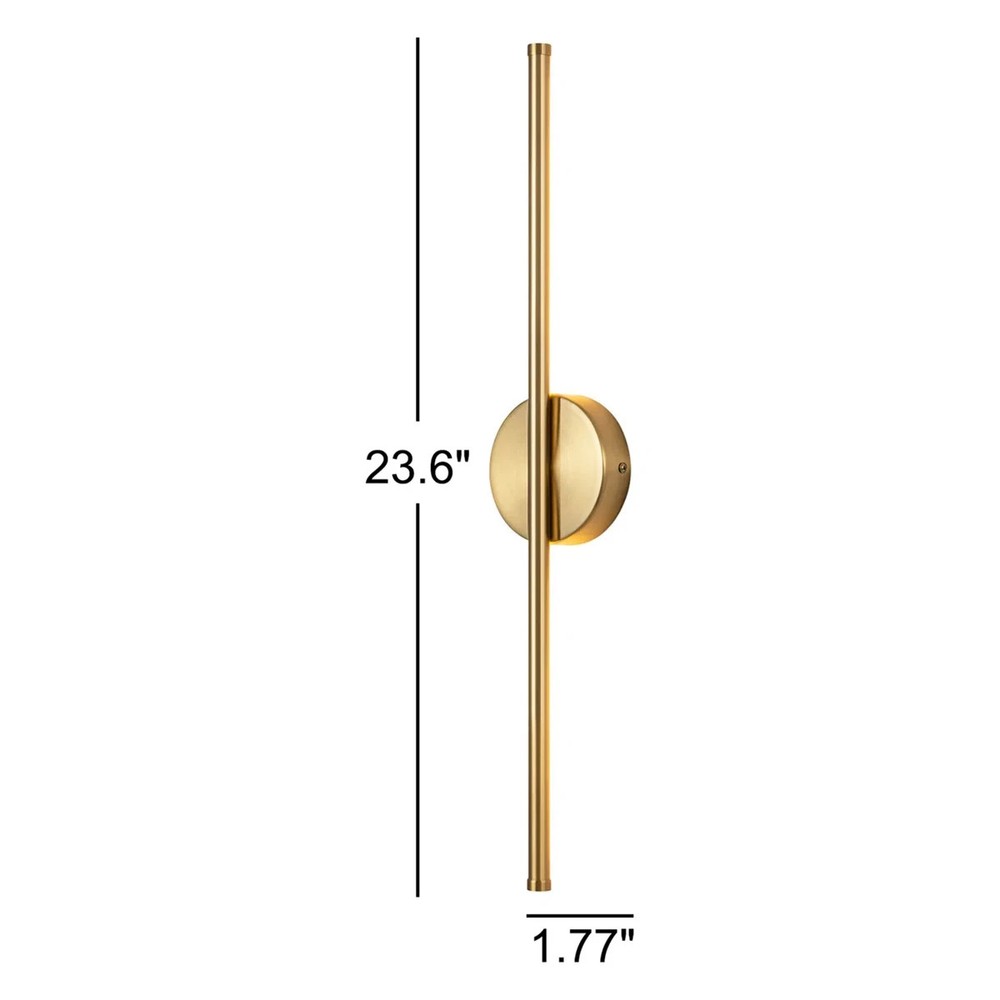 24" LED Wall Sconce Iron Flush Mount Light 3000K Dimmable Hardwired