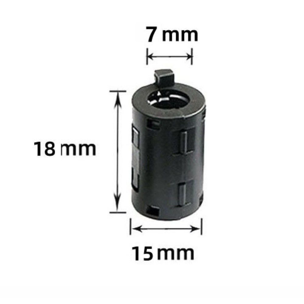 Ferrite Core Clip Set 48PCS with Six Sizes for Signal Interference Suppression