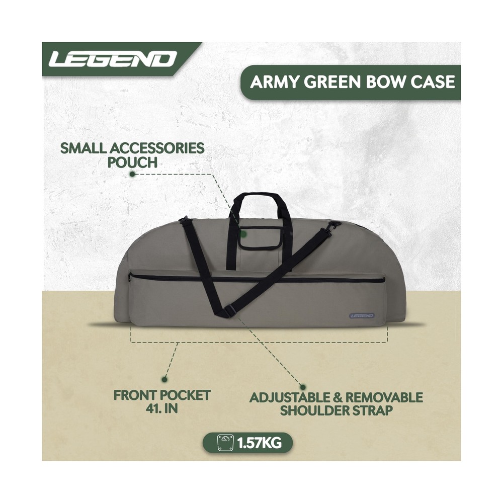 Legend Essential Compound Bow Case - Compound Bow Bag with Arrow Tube Case Po...