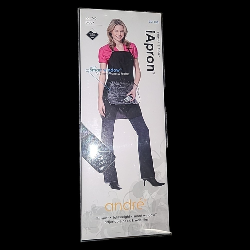 Andre Apron with Smart Window-Black-No. 740