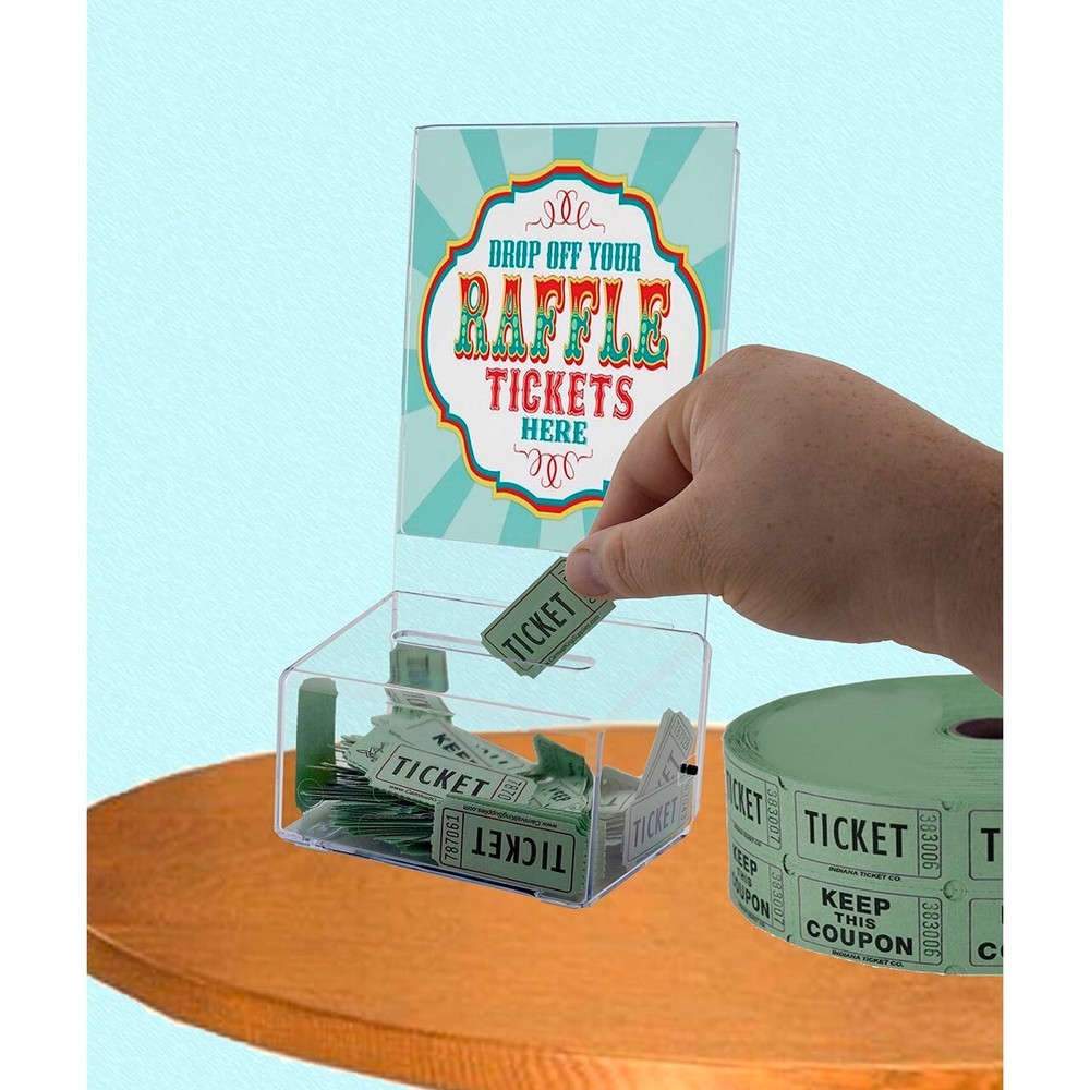 5"W Small Locking Ballot Box with Sign Holder