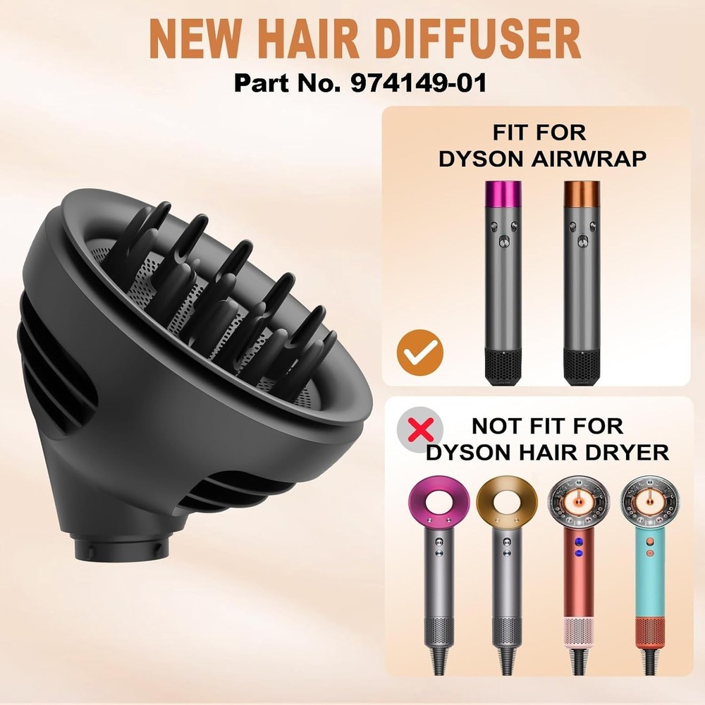 Dyson Airwrap Wave Curl Diffuser HS01 HS05 HS08 Hair Dryer Attachment