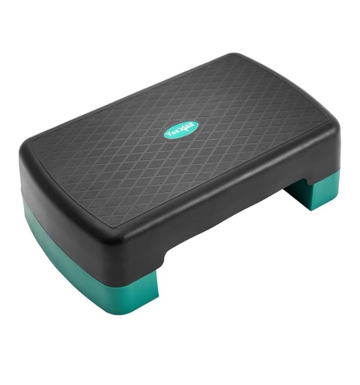 18.9” Adjustable Aerobic Step Platform - Versatile Workout Stepper with Risers