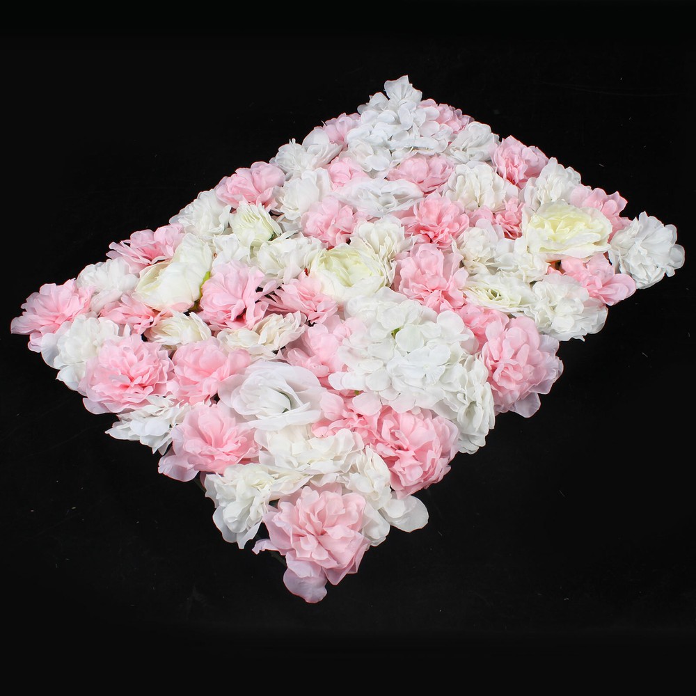 6X Artificial Flower Wall Panel Rose Hydrangea Wedding Party Venue Decor