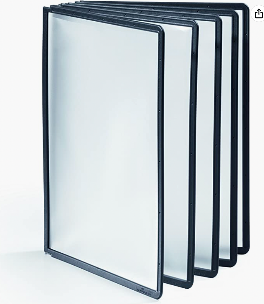 SHERPA/VARIO Design Reference System DURABLE replacement panels, Black, 5-Pk