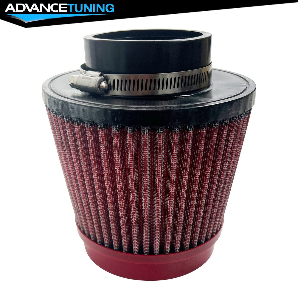 Universal 3" 76mm High Flow Inlet Dry Filter Cold Air Intake Cone Replacement