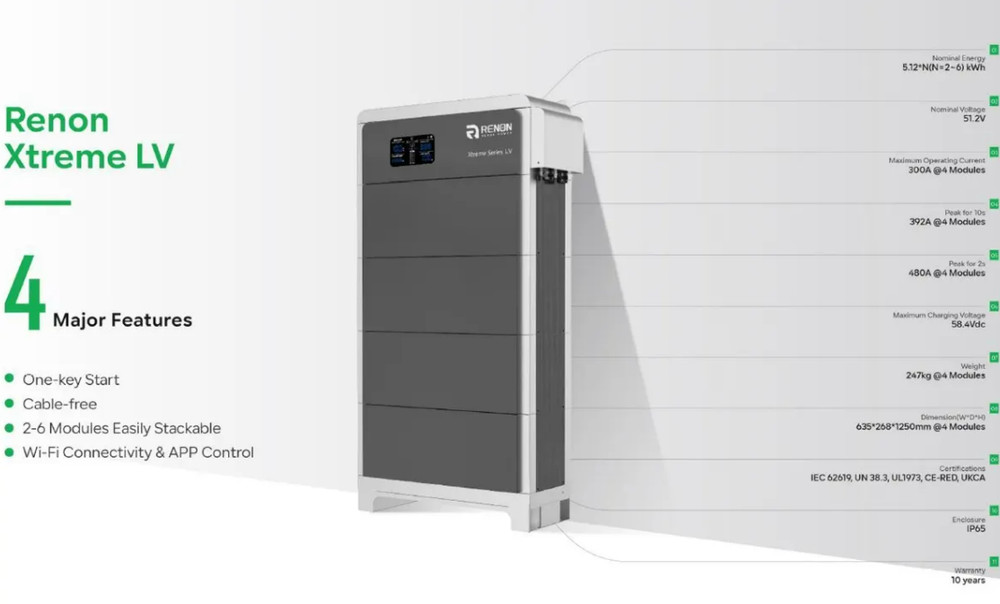 NEW Renon Xtreme LV Battery Master Control (BMS) and base