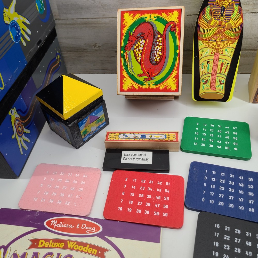 Melissa & Doug Deluxe Solid-Wood Magic Magician Set Box READ