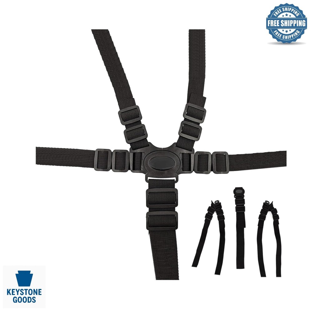 Adjustable 5-Point Safety Harness for Strollers & High Chairs