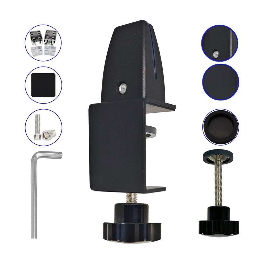 Desk Divider Clamp for 1/8 to 0.51 Inch Panel Adjustable Partition 2 Pack