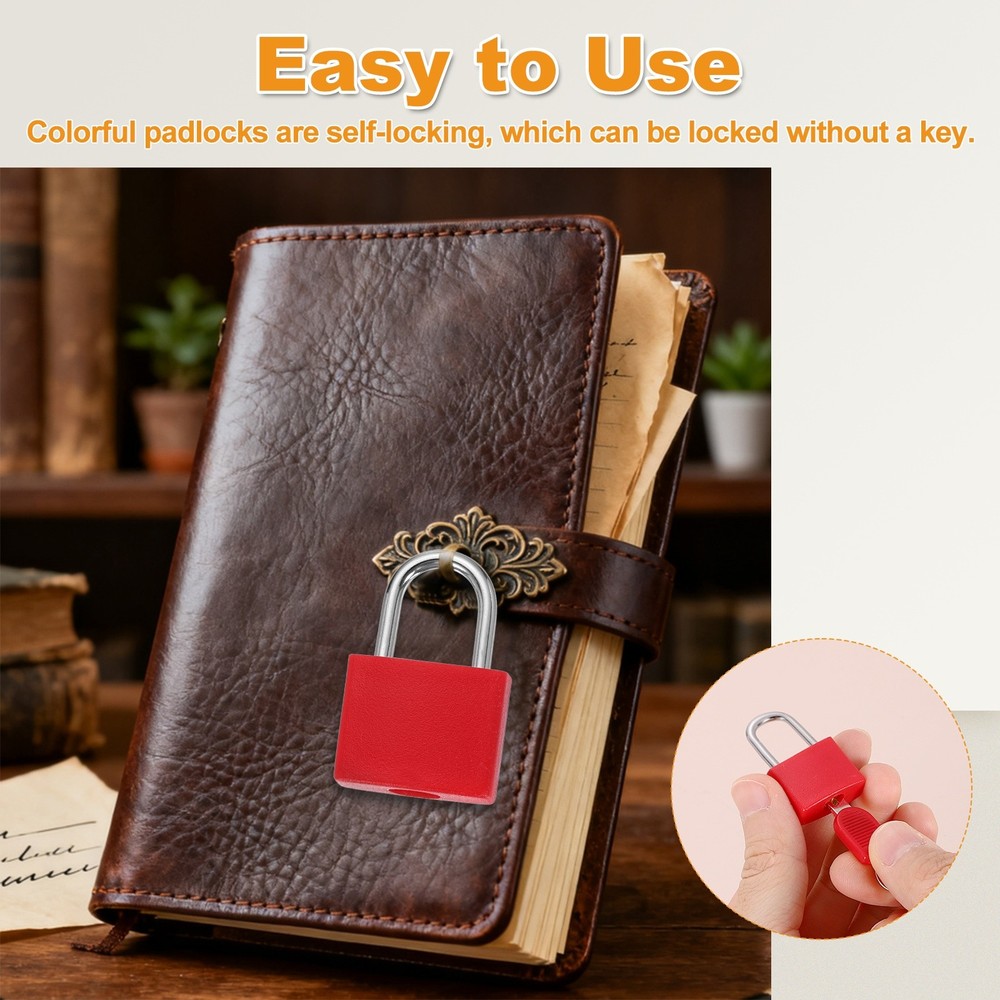 Padlock with Keys Shackle Waterproof Keyed Locks Pink