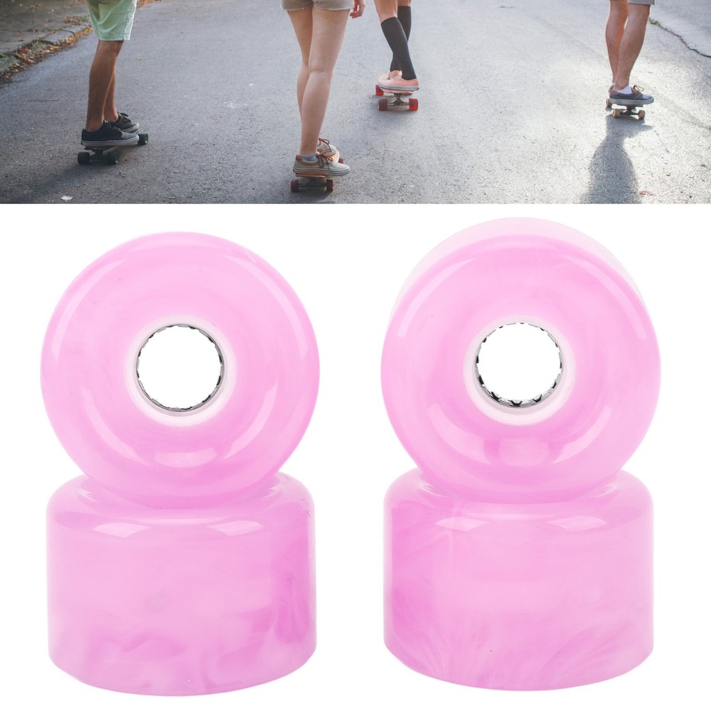 4Pcs Skateboard Wheel Set Replacement 78A Hardness PU Translucent