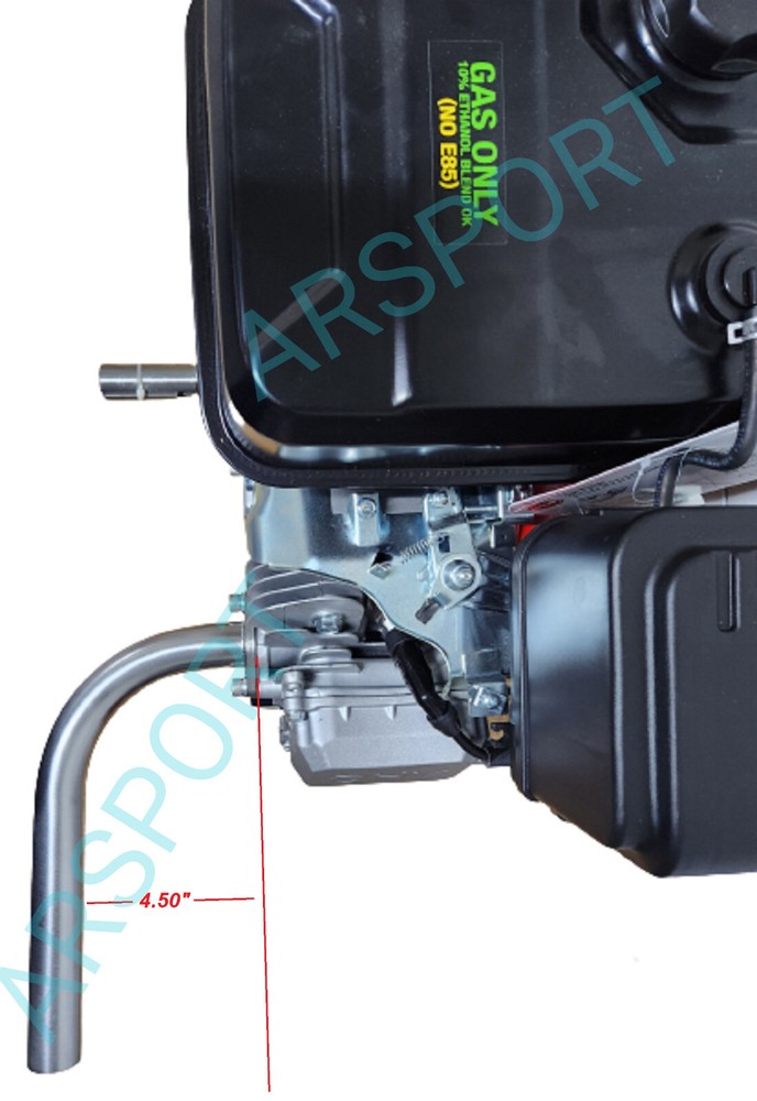 Exhaust Header pipe for: Predator Max 459cc, Duromax XP16HPE & XP18HPE 457cc