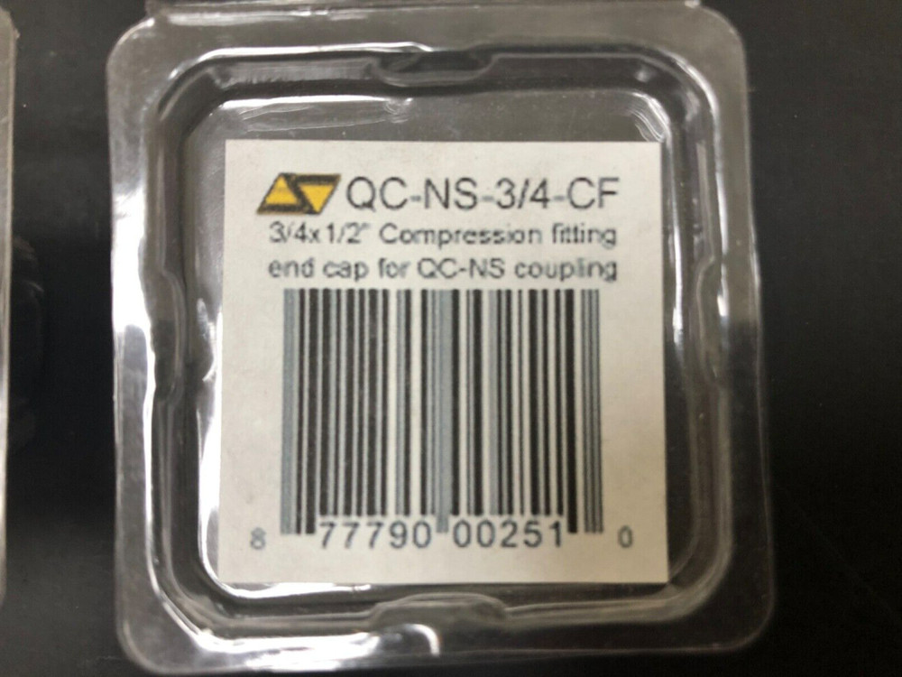 Swiftech 1/2" ID, 3/4" OD Compression Fitting End Cap Quick Disconnect Coupling