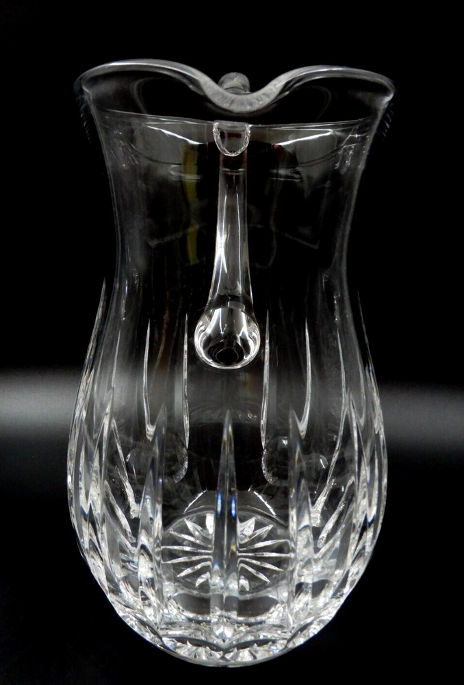 ATLANTIS CRYSTAL 8-1/2" TALL CLEAR TATTOO PATTERN PITCHER