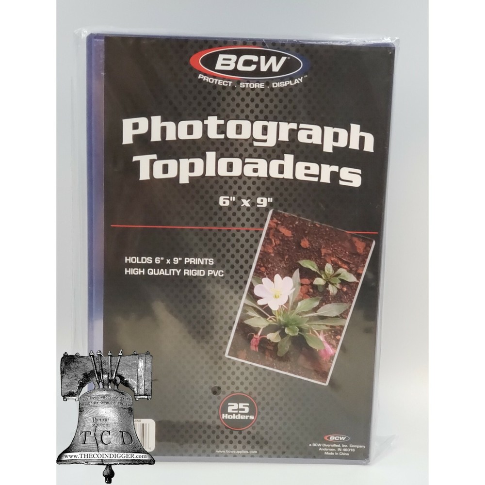 25 BCW 6x9 Photo Print Document Toploader Holder Plastic Rigid Case Standard