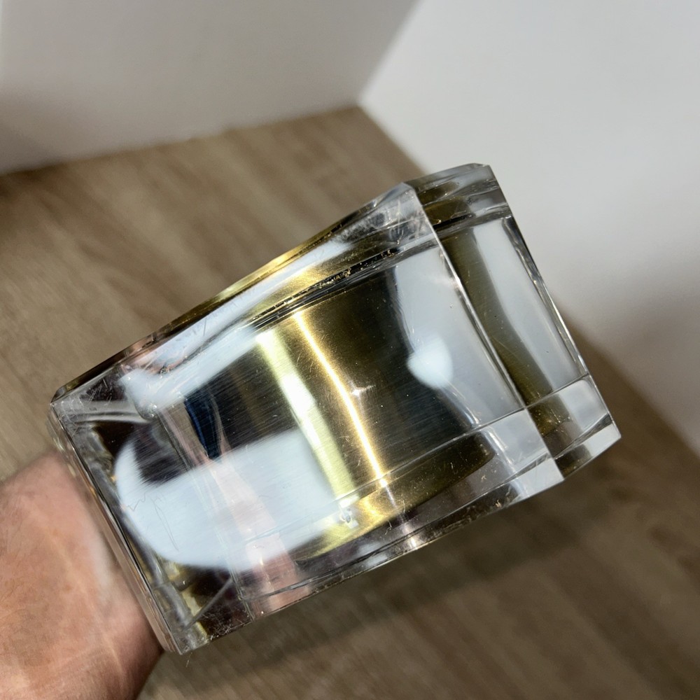 Pottery Barn Dual Clock In Acrylic Tower