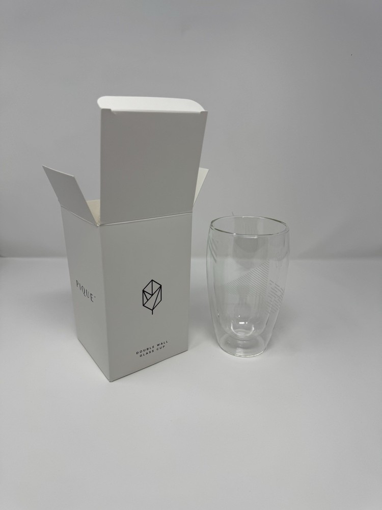 Pique Celestial Double Wall Glass Cup