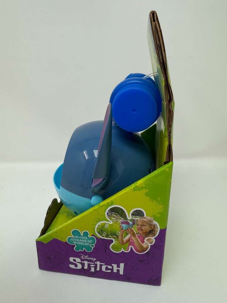 Disney Stitch Mini Bubble Machine - Fun Bubble Blower with Solution, Ages 3+