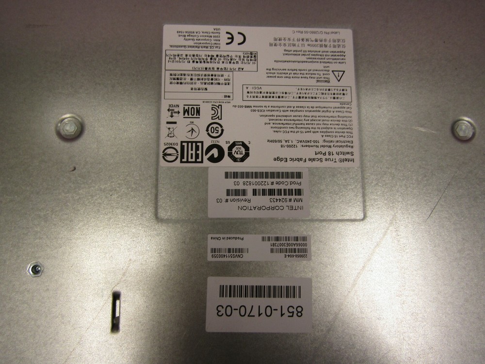 1200-18-28-3 Intel - 122001828 03 - TRUE SCALE FABRIC SWITCH