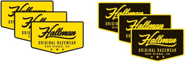Thor Hallman Sticker Kit Black/Yellow 6-Pack