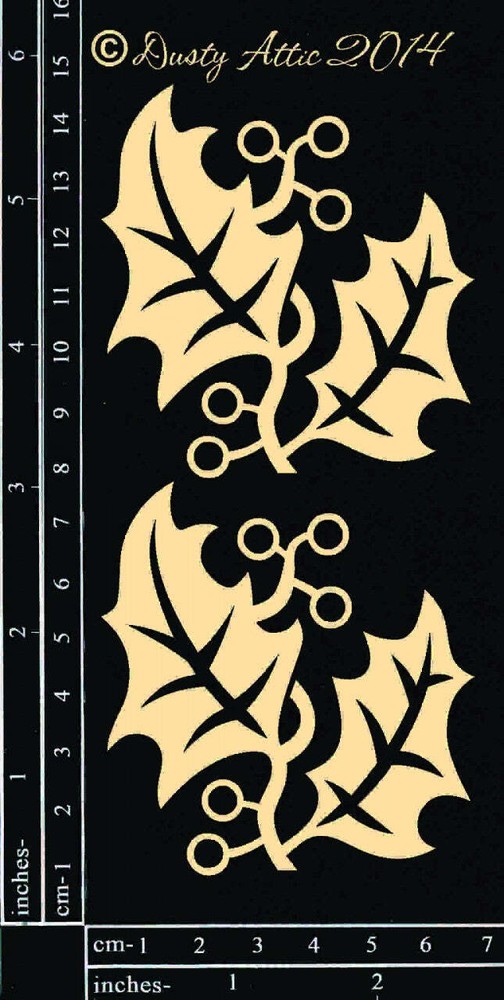 Dusty Attic Chipboard 3x6 - Holly #1, DA0110