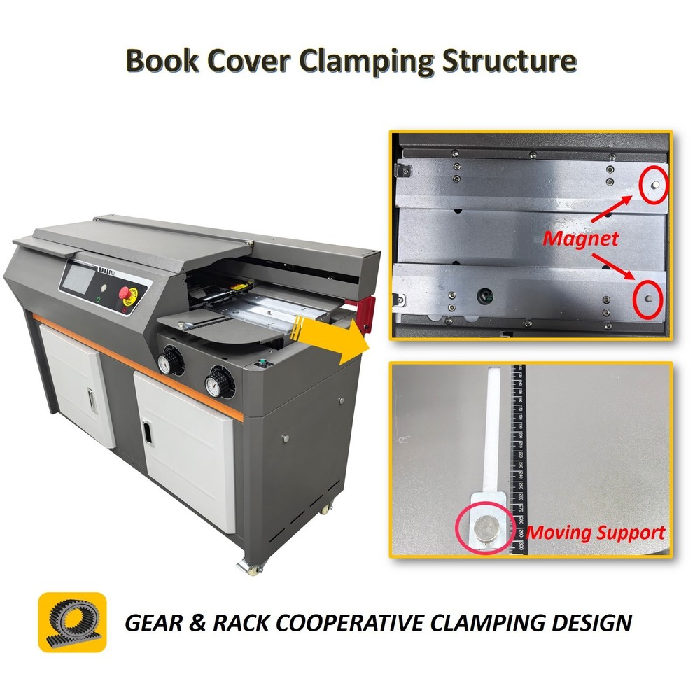 A4 Automatic Perfect Binding Machine 7'' Touch Screen Side Gluing Book Binder US