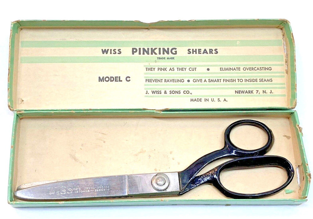 Wiss Model C Pinking Shears Black Handle Original Box Working Sharp