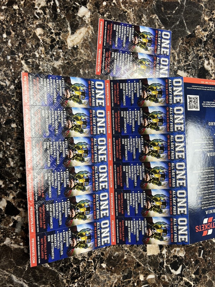 Paintball tickets