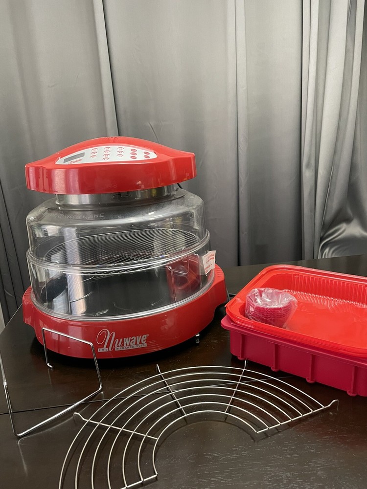 Red Nuwave Pro Infrared Oven Model 20339 W/ Extender Ring