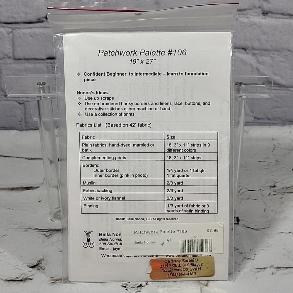 Bella Nona Patchwork Palette Pattern #106