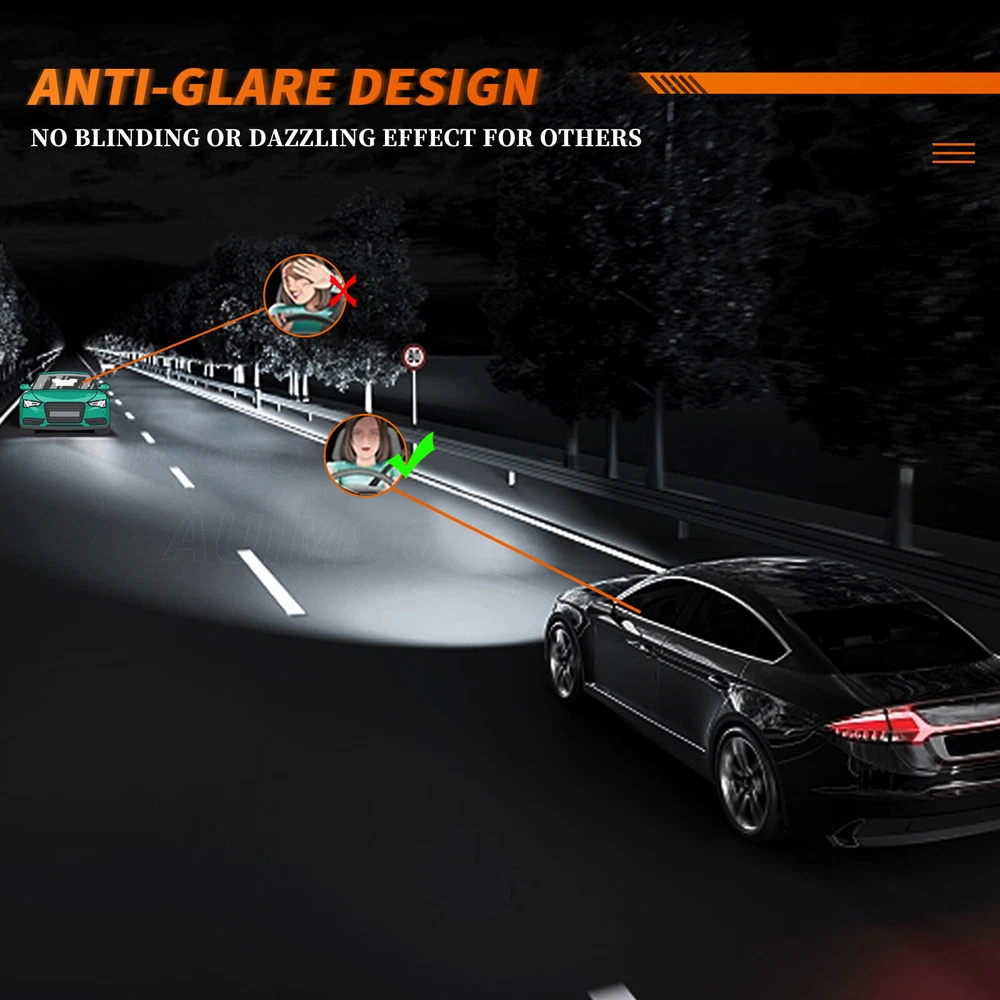 For Freightliner Cascadia 2008-2021 LED Headlight High Low Bulb Kit Super Bright