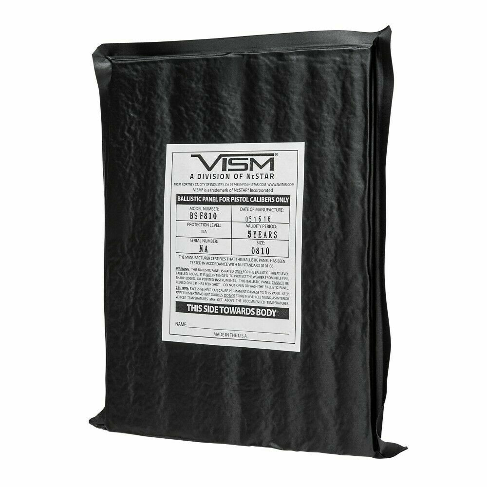 VISM Ballistic Soft Panel 8" x 10" Rectangle Panel IIIA Tactical Survival