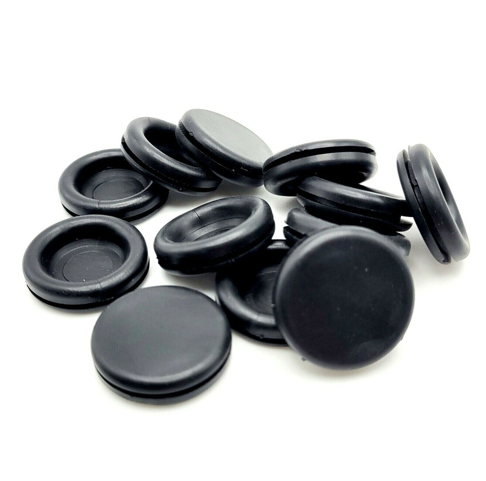 3/4" Hole Solid Rubber Grommet Panel Flush Plug for 1/16” Thick Materials 1" OD