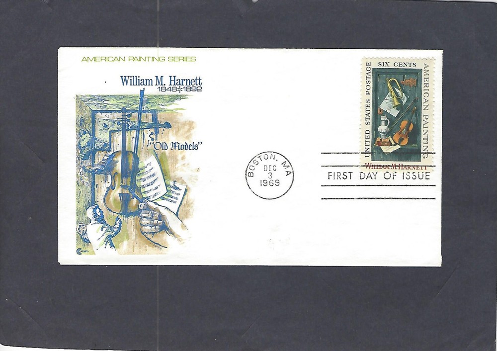 #1386 6c WILLIAM M HARNETT ISSUE FDC BOSTON,MASS DEC 3-1969  CACHETED