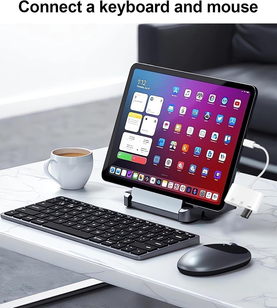 USB C SD Card Reader for iPhone 15-17, C to Micro Memory White