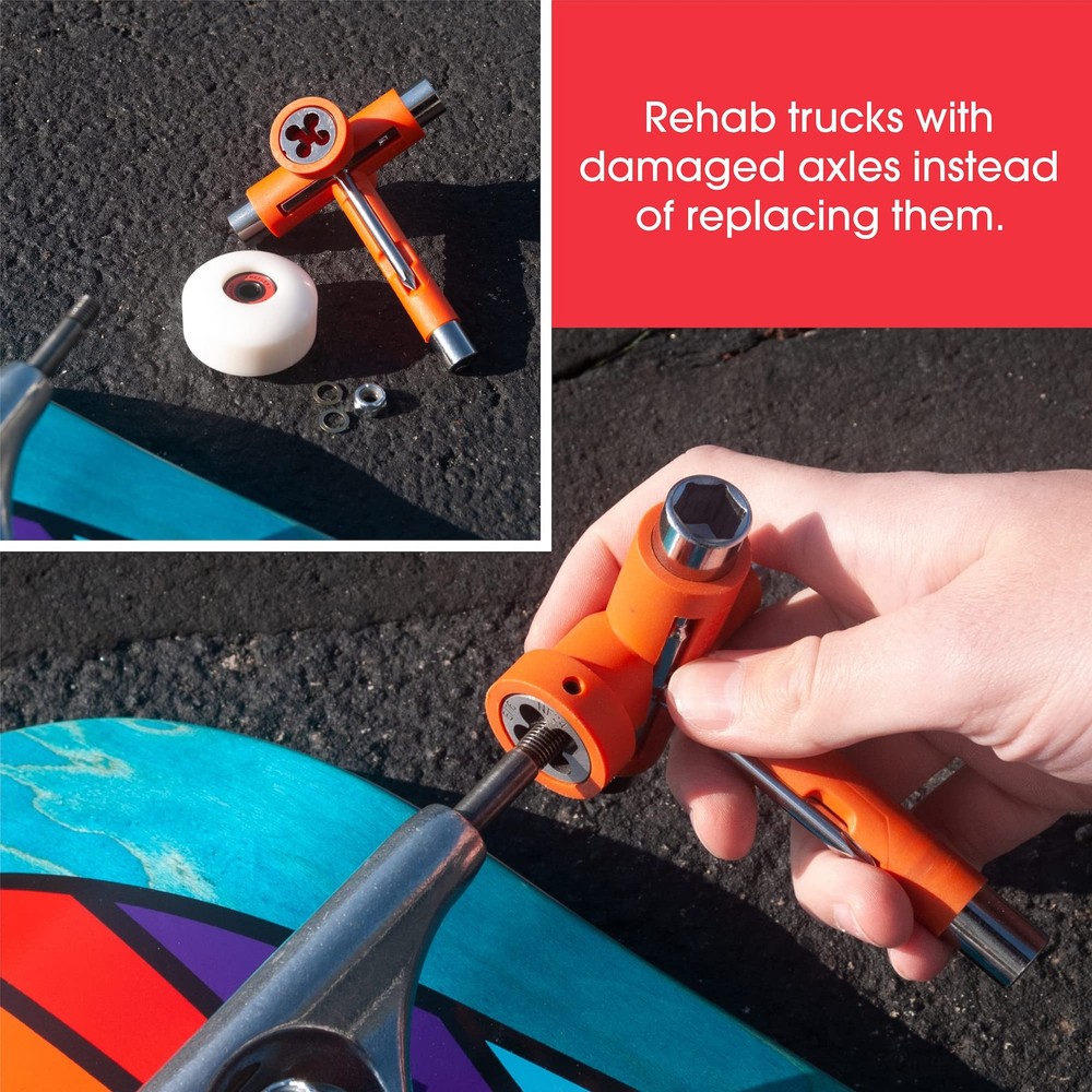 Skate Tool - Multi-Function Portable Tool Accessory for a Skateboard, Longboa...