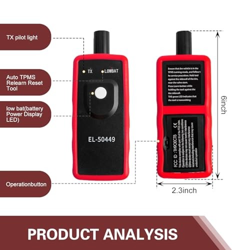 TPMS Relearn Reset Tool, Tire Pressure Sensor Programming Tool, EL-50449 TPMS