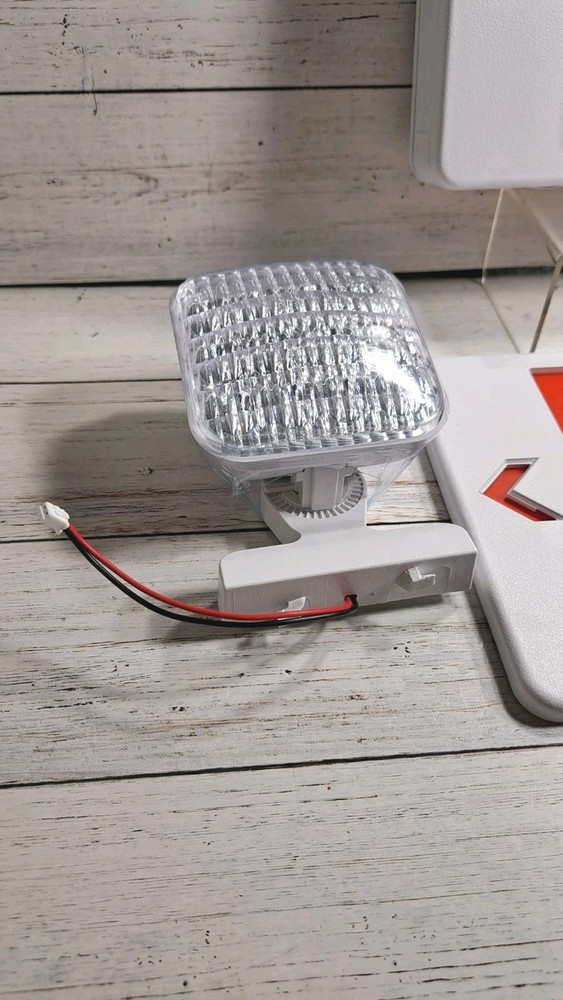 Red Exit Sign with Emergency Lights, LED Emergency Exit Light with Battery...