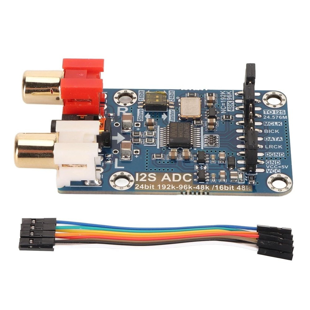 I2S ADC Audio Card Module, 24bit 192k 96k Master Mode Development Board,...