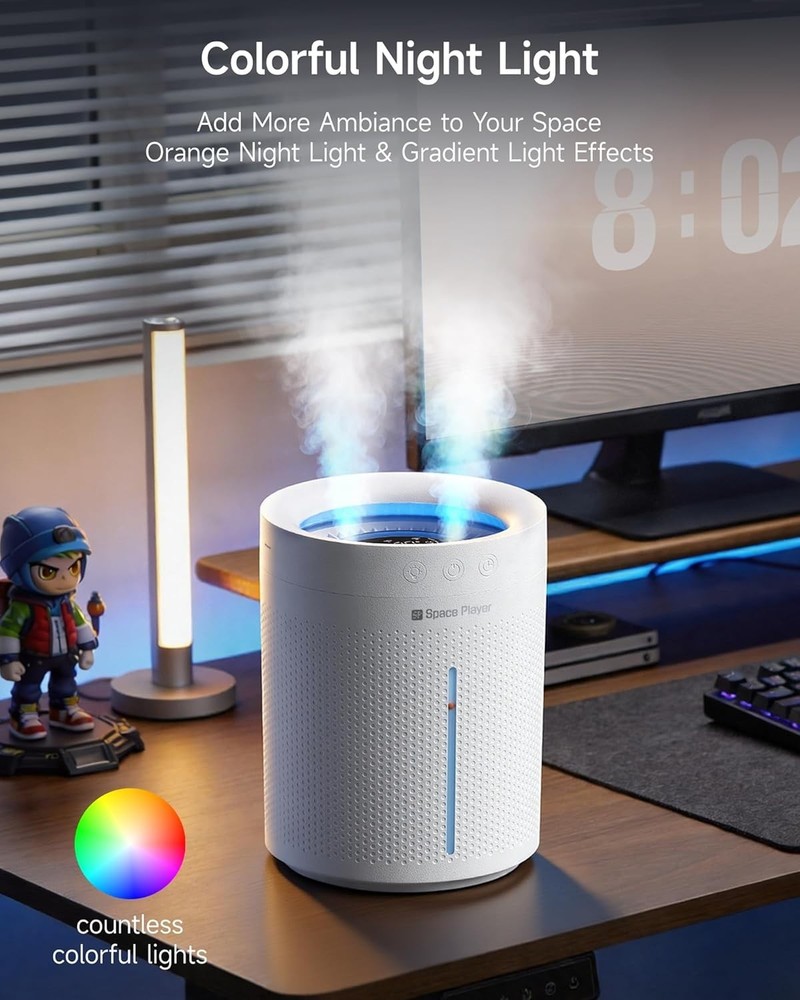 SP SpacePlayer Cool Mist Humidifier for Bedroom