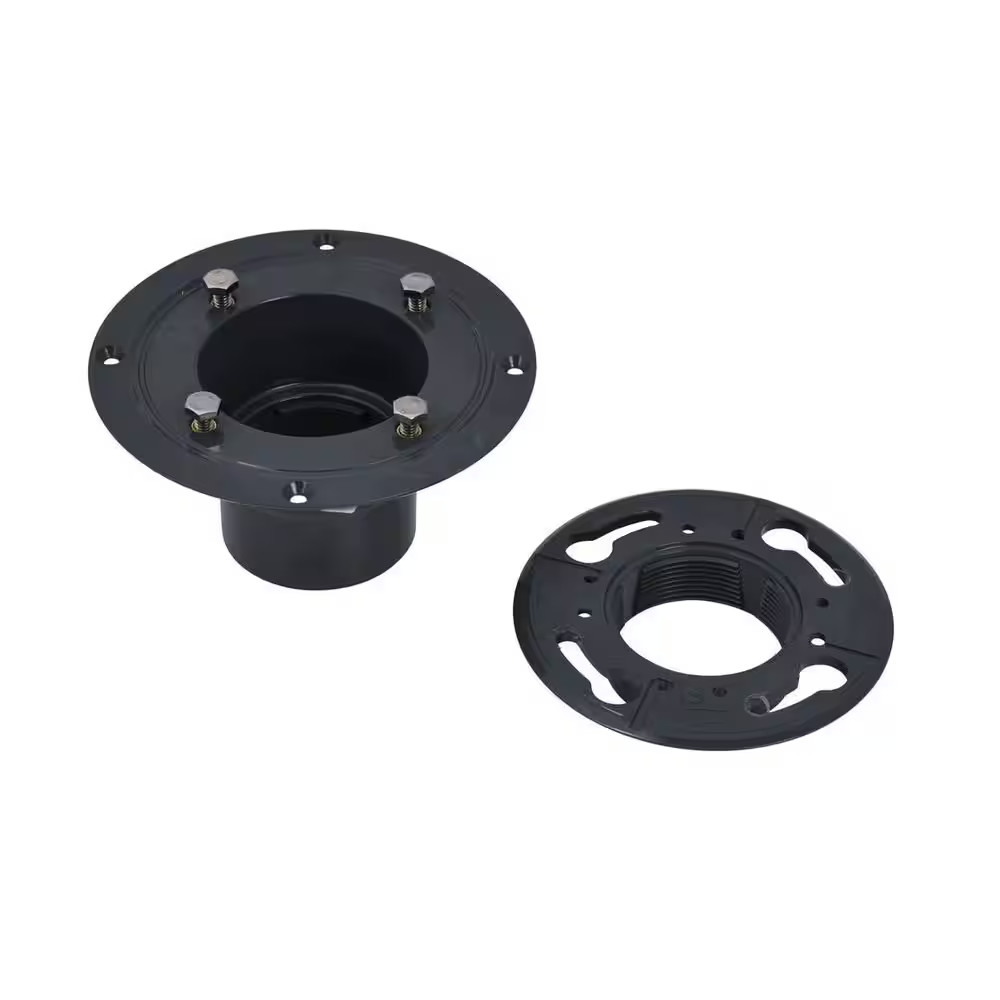 Round Gray PVC Shower Drain