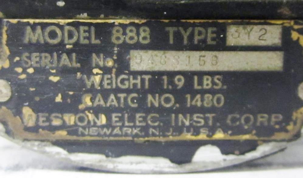 WESTON 888 GLIDE SLOPE INDICATOR TYPE 3Y2
