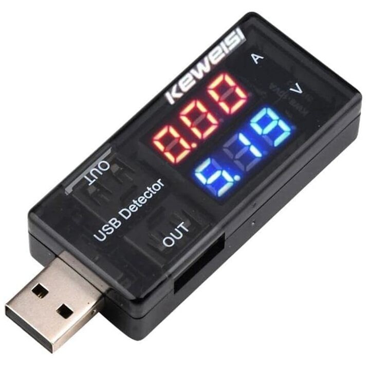 Black USB Power Meter,USB Current Meter,3-9V 0-5A Voltage Tester