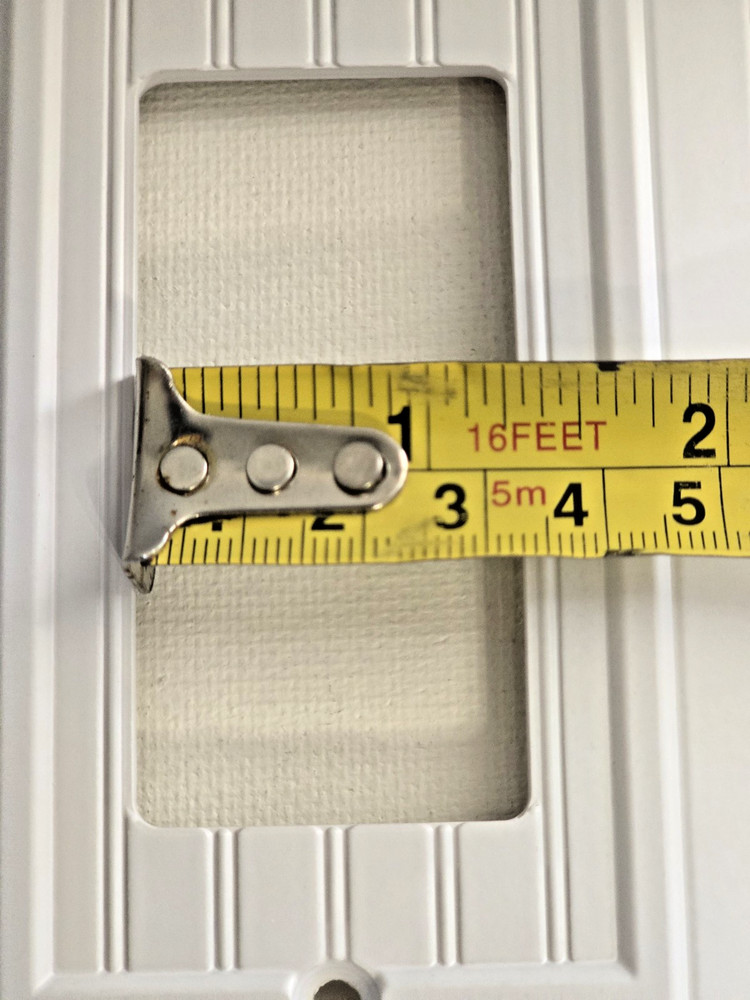 2 White Classic Beadboard Pattern Wall Plate Covers Strong Polycarbonate 1-gang