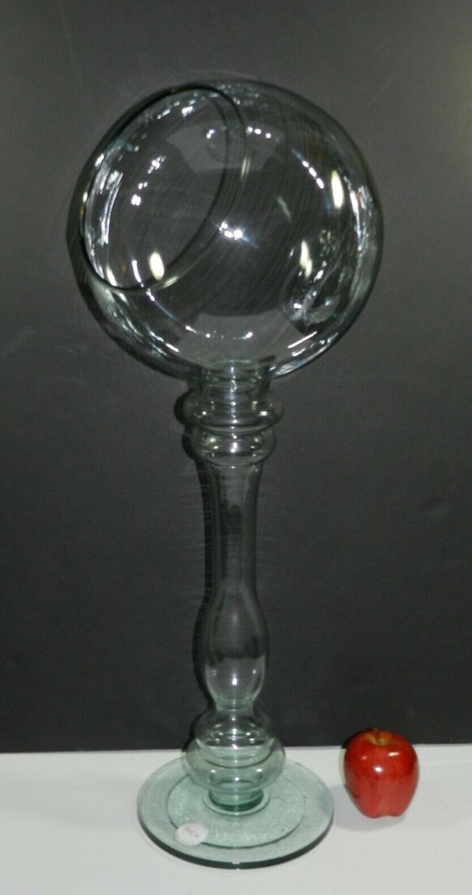 Slant Glass Bowl Pedestal Stand