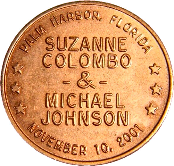 Palm Harbor Florida 2001 Wedding Token (02152)